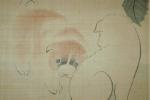 【和】“長沢蘆雪 片山藤弘 合作犬図”掛け軸 掛軸 円山応挙_1