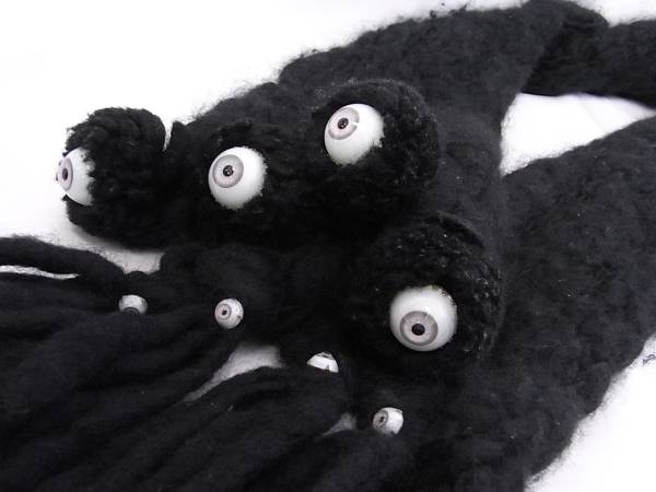 アンダーカバー 目玉 マフラー/scabutストールレザーグローブ11 