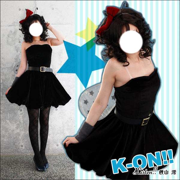 コスプレ衣装 けいおん K On Listen 秋山澪 蟻黒ドレス 衣装一式 売買されたオークション情報 Yahooの商品情報をアーカイブ公開 オークファン Aucfan Com