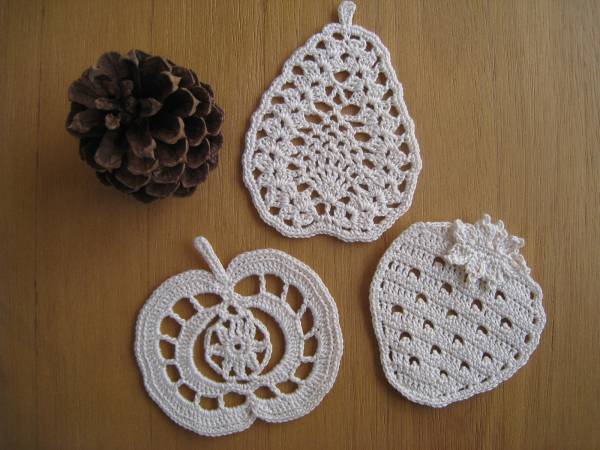 ハンドメイド♪レース編み　フルーツモチーフ　_1