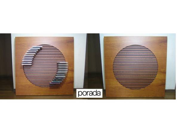 アクタスporadaポラダ壁掛けウォールCDラック美品ACTUSチェリ-材