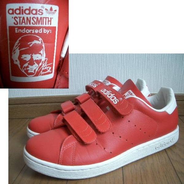 廃盤アディダス顔付 スタンスミス コンフォート 赤 白 ベルクロ 24 5cm 売買されたオークション情報 Yahooの商品情報をアーカイブ公開 オークファン Aucfan Com