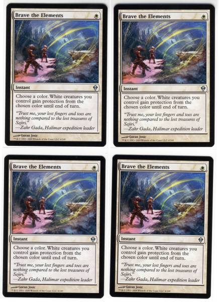 英 ゼンディカー 精霊への挑戦/Brave the Elements 4枚/ZEN_1