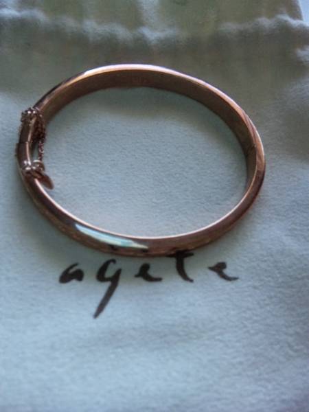 ＊agete＊アガット ピンクゴールドバングル_3