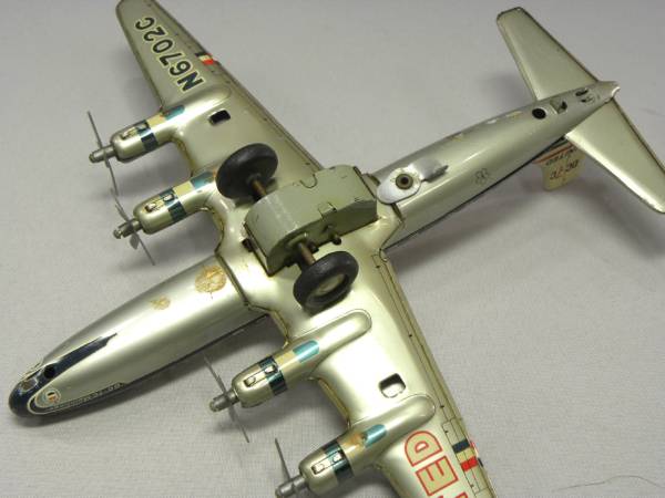 ヨネザワ 米澤□ユナイテッド航空 DC-7 旅客機 ブリキ 1950年代(航空機
