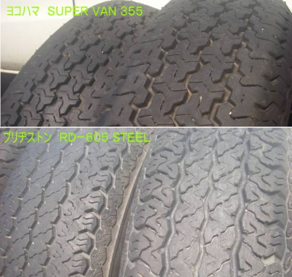 ライトトラックタイヤ＆鉄ホイール 145R12 LT 6PR　4本_2