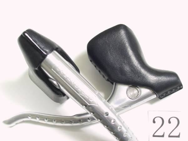 カンパ用　革製ブレーキフード（黒・２２）_1