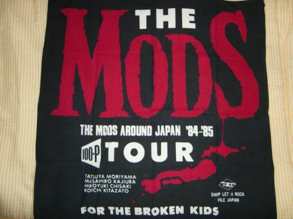 ☆THE MODS ザ・モッズ 100P TOUR バンダナ 森山達也(記念品、思い出の