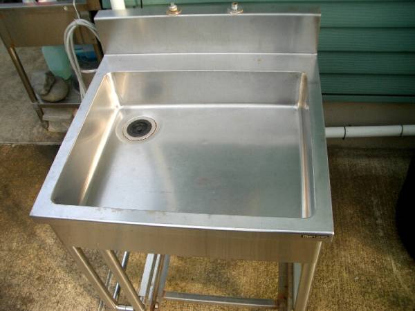 激安中古バックガード付シンク　ガーデニングやお庭でもどうぞ_1