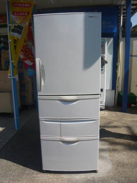 National ナショナル 6ドア 冷凍冷蔵庫 自動製氷付 455L（冷蔵329L、冷凍126L） NR-FN46V7-SR シルバー 2005年製 パナソニック 冷蔵庫 450L 観音開き 6ドア 幅65cm 霜つき抑制冷凍