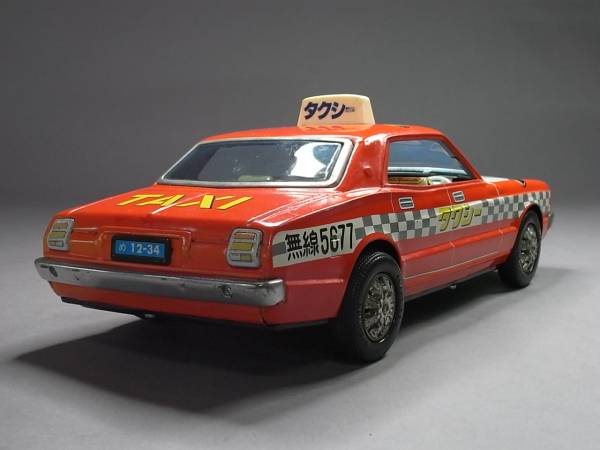 △当時物ブリキの無線タクシー 野村トーイ TOYOTA NEW-MARK II(自動車