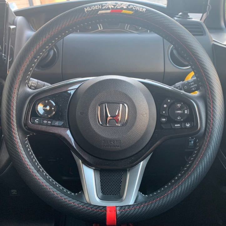 ホンダ 無限 カーボン柄 ステアリング ハンドル カバー 直径36 5センチ 37 9センチ N Box ステップワゴン ヴェゼル ステアリング 売買されたオークション情報 Yahooの商品情報をアーカイブ公開 オークファン Aucfan Com