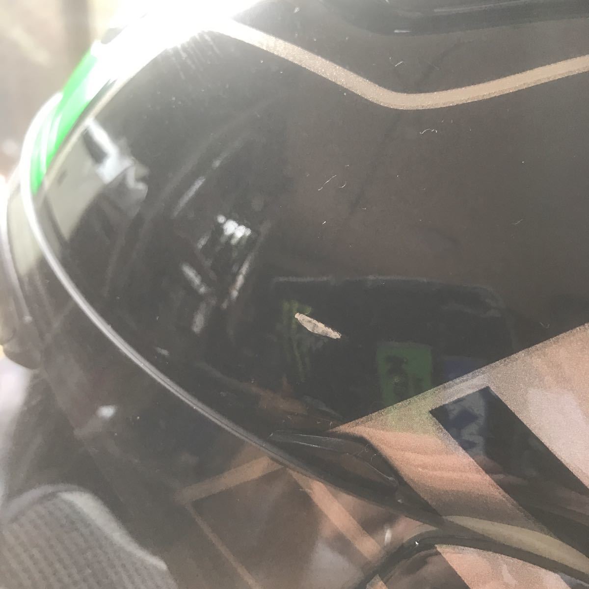 アライヘルメット　カワサキ純正　黒／ライムグリーン | RX-7X アライ ゴースト ライムグリーングッズ紹介］ARAI ライム