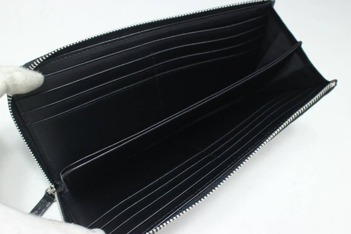 1円～新品/定価28万【ヘンローン/マットクロコダイル革】L字ファスナー 
