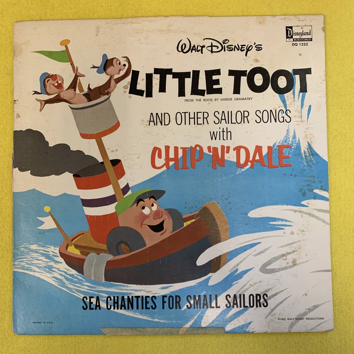 【Walt Disney★ディズニー】1962 Little Toot/Chip 'N' Dale チップとデール★LP レコード・Record・Vinyl★子供・チャイルド★WDP