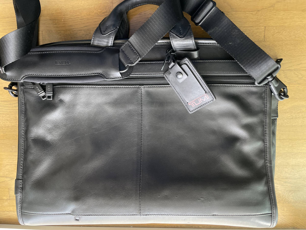TUMI ブラック レザー ビジネスバッグ　96114DH TUMI ビジネスバッグ レザー 96114DH - ALPHA トゥミ 0 ブラックの