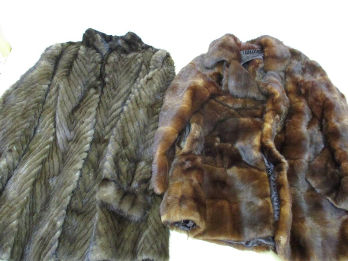 GI0240□最高級毛皮□ブラックミンク/MINK*リアルファー*セミロング丈