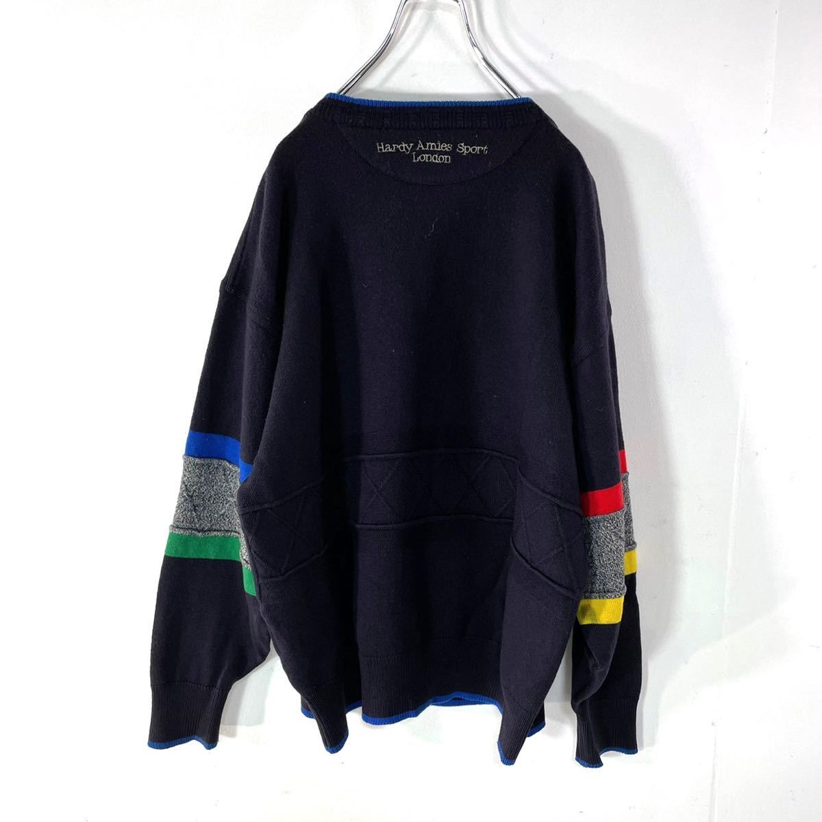 HARDY AMIES SPORT ハーディ エイミス セーター ニット ネイビー 