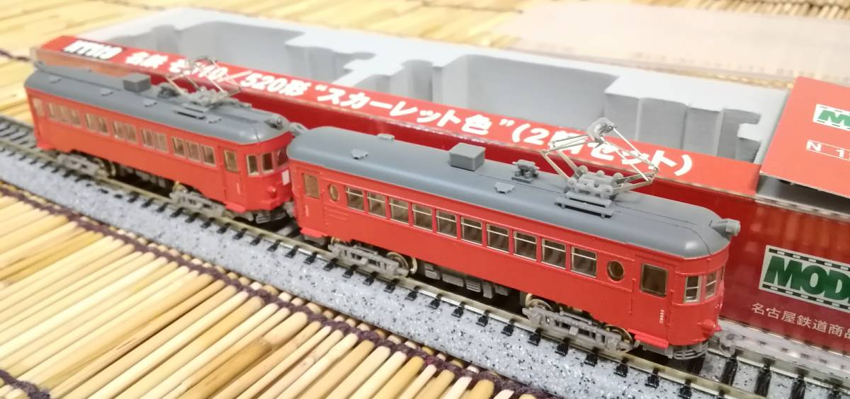 本物保証，送料無料 MODEMO-NT119 名鉄/モ510形&モ520形/スカーレット色 M車T車 /2両セット/初期からライトの点灯しない仕様/名古屋鉄道/(私鉄車輌)｜売買されたオークション情報、yahooの商品情報をアーカイブ公開 私鉄車輌