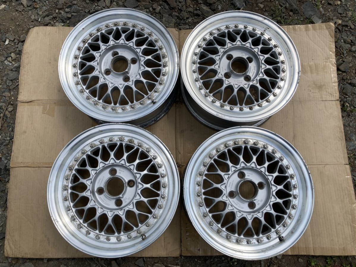 pcd 4×100 BBS RS045 6J×15H2ET38 ハブ径57mm(oz rays エンケイ ssr