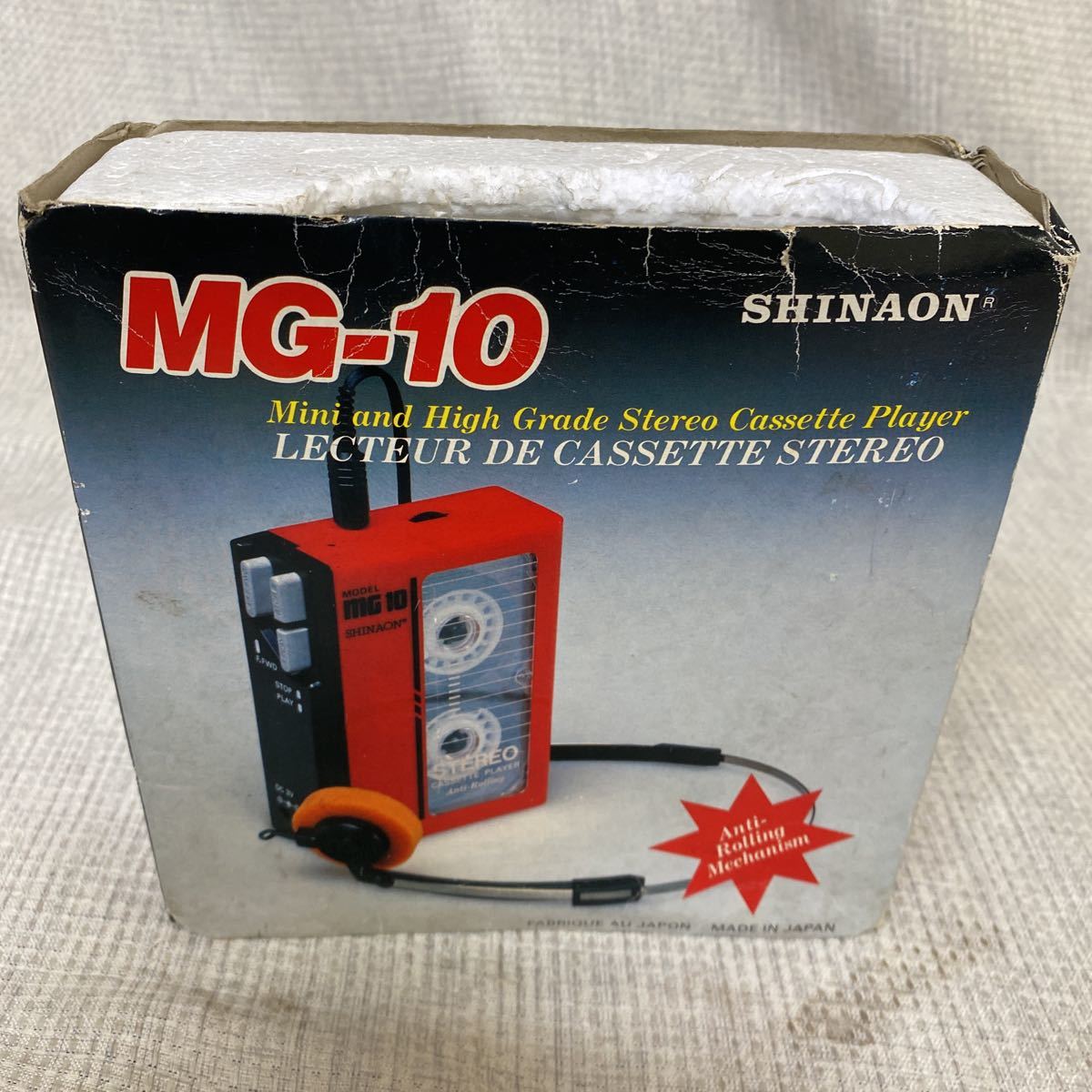 未使用】SHINAON MG-Z1 カセットプレーヤー ヘッドホン 箱付き 昭和レトロ