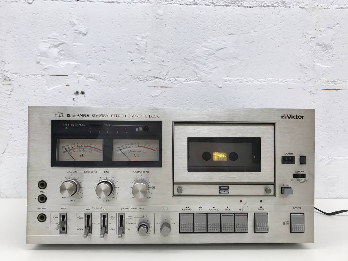 victor kd-95sa カセットデッキ a0903-06☆Victor KD-95SA / ビクター ステレオカセットデッキ 通電