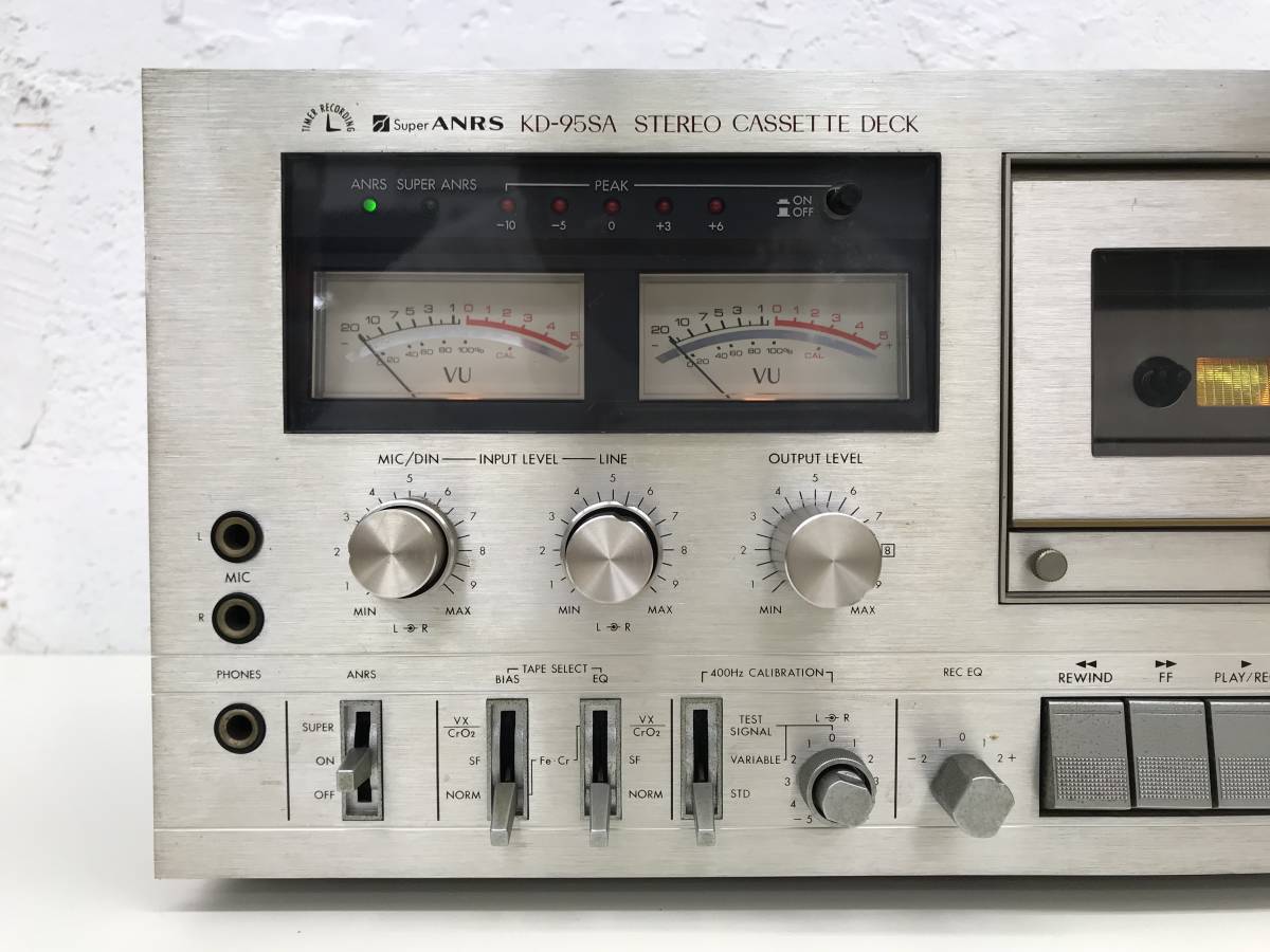 a0903-06☆Victor KD-95SA / ビクター ステレオカセットデッキ 通電
