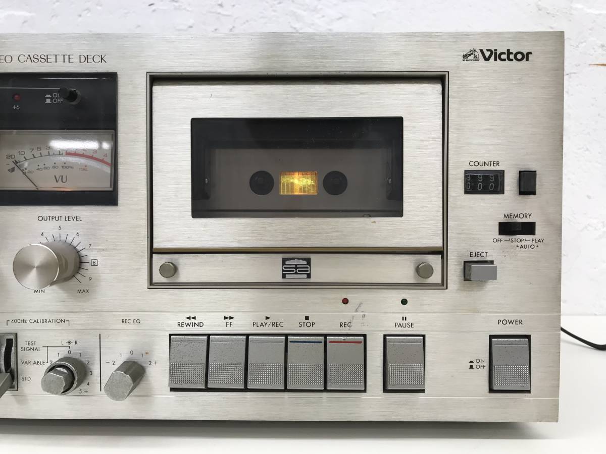 a0903-06☆Victor KD-95SA / ビクター ステレオカセットデッキ 通電