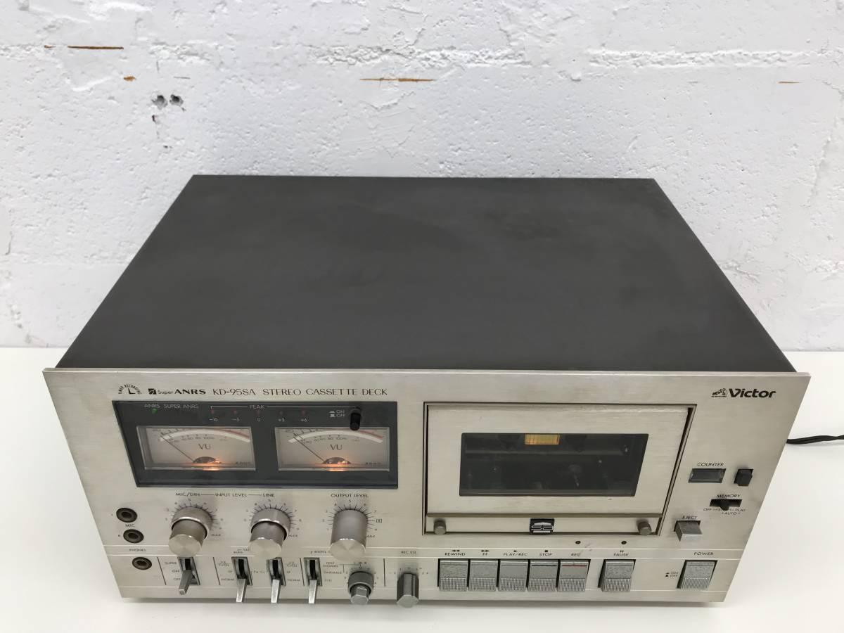 a0903-06☆Victor KD-95SA / ビクター ステレオカセットデッキ 通電