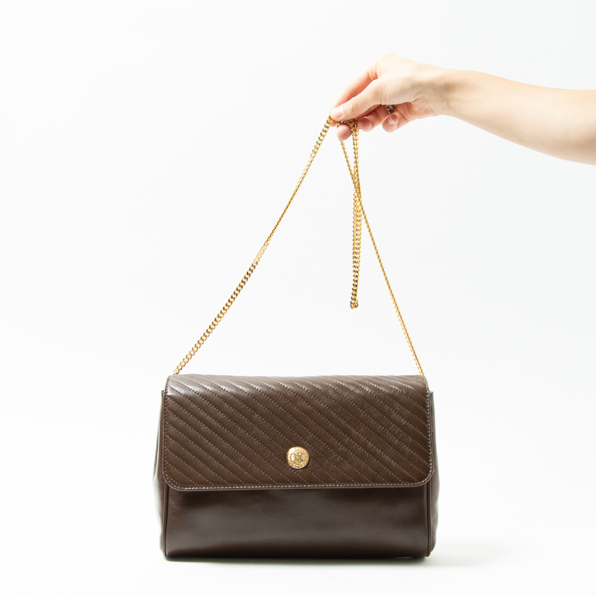 1円スタート】CELINE セリーヌ チェーンストラップショルダーバッグ 
