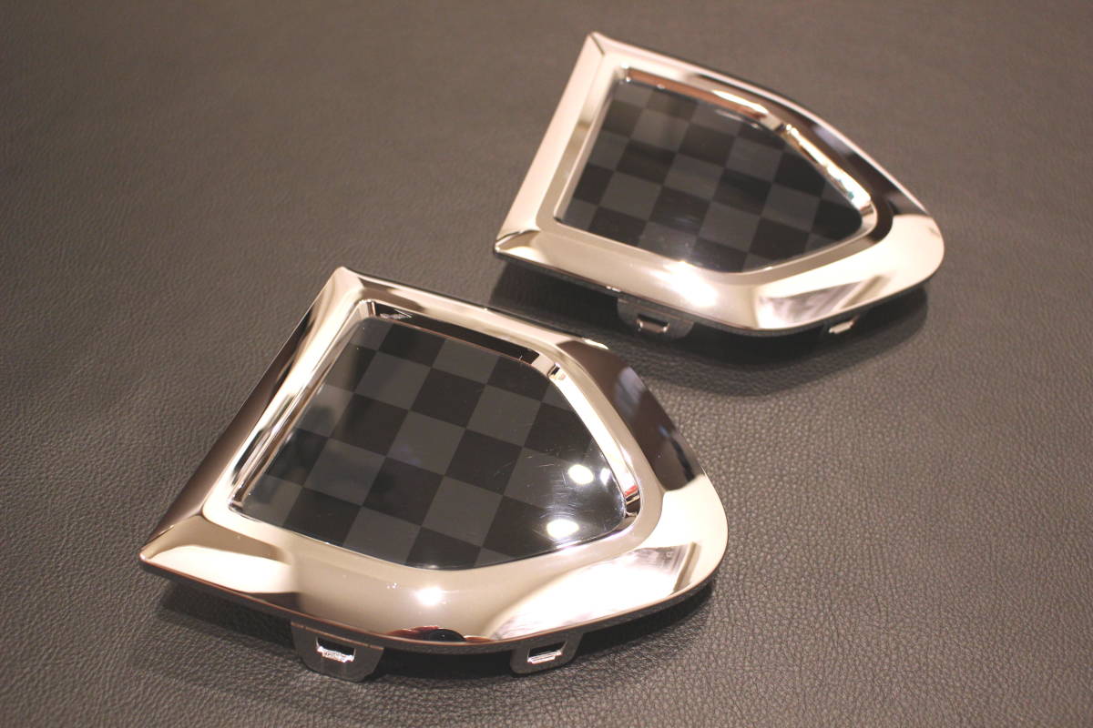 ☆MINI純正 サイドスカットル　チェッカーフラッグ グレー　F60☆ MINI ミニ】純正 オプション サイドスカットル チェッカーフラッグ