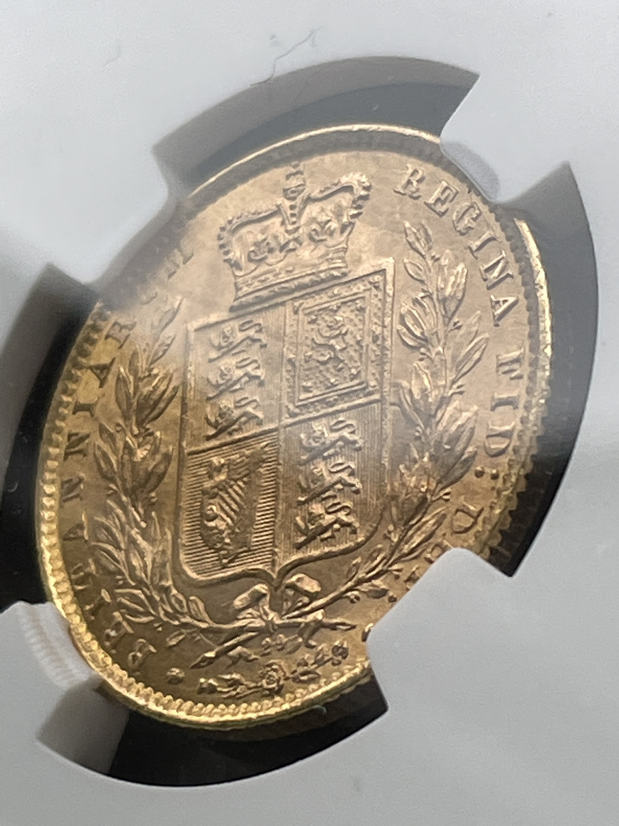 英国 美金貨 ビクトリア ヤングヘッド 1871年 シールド ソブリン 金貨