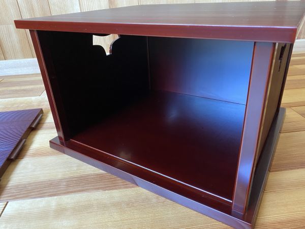 美品 即中斎好写 溜塗【小袋棚 紙共箱】 茶道具 茶の湯の棚