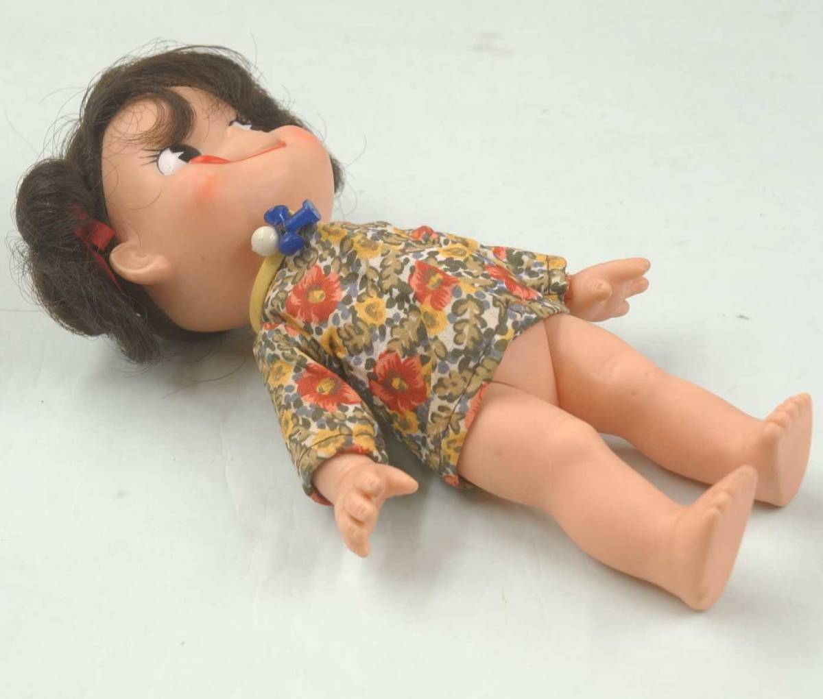 不二家 ペコちゃん ソフビ 着せ替え人形 植毛 当時物 アンティーク 