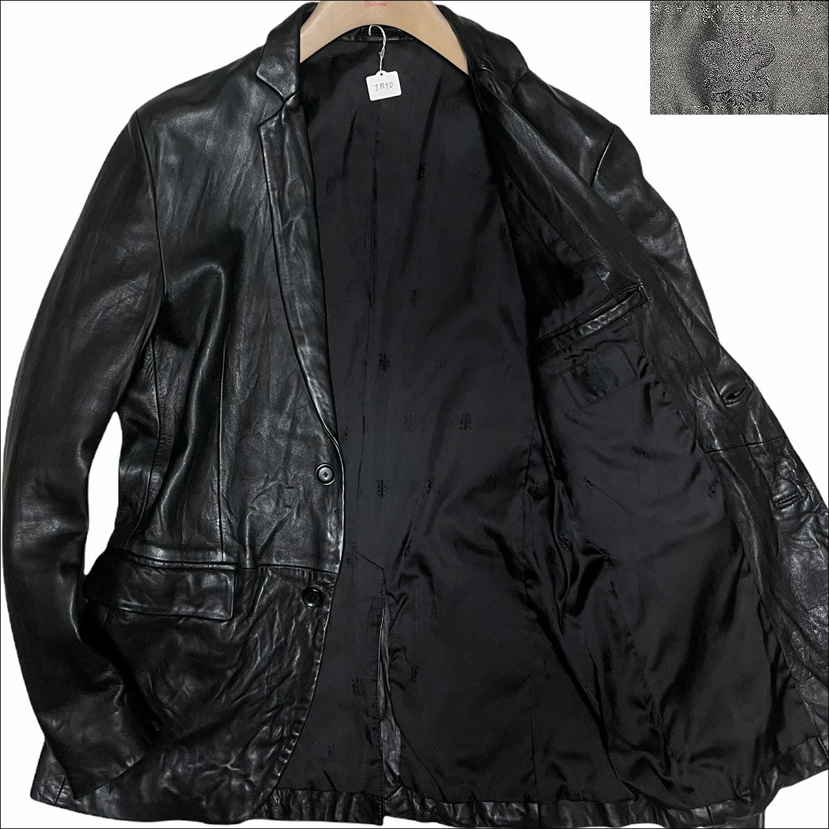 J3590 美品 スーツカンパニー シープスキン レザーテーラード 