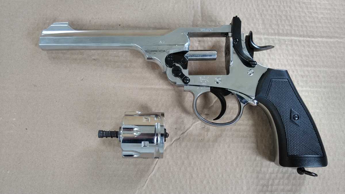 Wingun webley MK VI ブライトシルバー トップブレイクリボルバー WG 