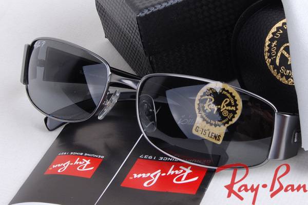 ★RayBanレイバン 偏光サングラス ☆ RB3238 GUN SILVER_1