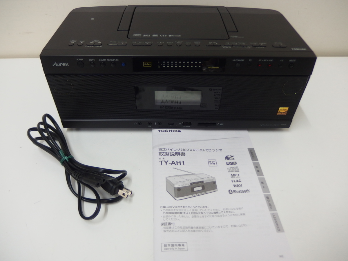 Zク1813 TOSHIBA 東芝 TY-AH1 ハイレゾ対応 CDラジオ 2018年 中古