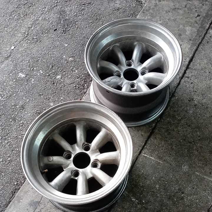 深リム 深リム 旧車 ワタナベ 12インチ 6J pcd101 ? 4穴 2本 ローバー