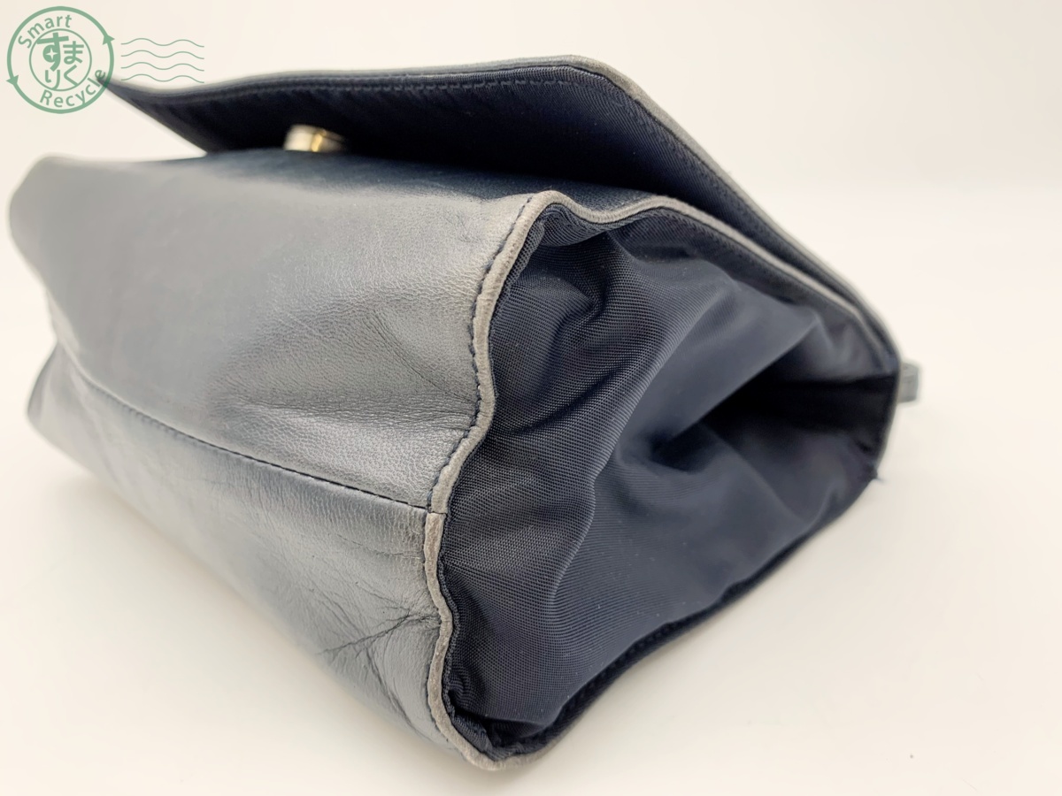 N10943 PRADA プラダ ハンドバッグ レザー ブラック 黒 鞄 バッグ 