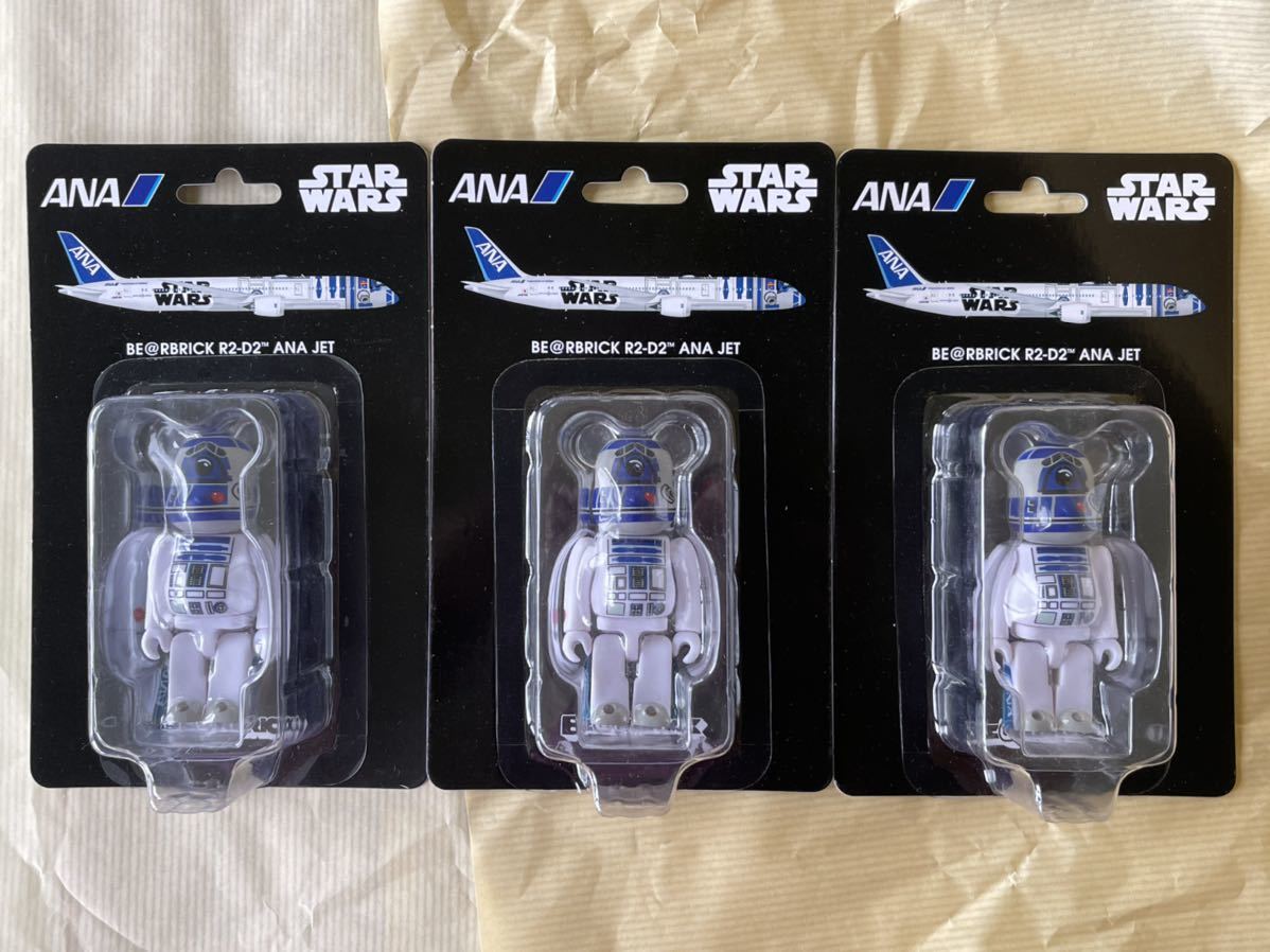 ★新品未開封 BE@RBRICK ANA限定 STARWARS R2-D2 100% (3個SET) / ベアブリック メディコムトイ スターウォーズ R2D2 STAR WARS ANA C3PO