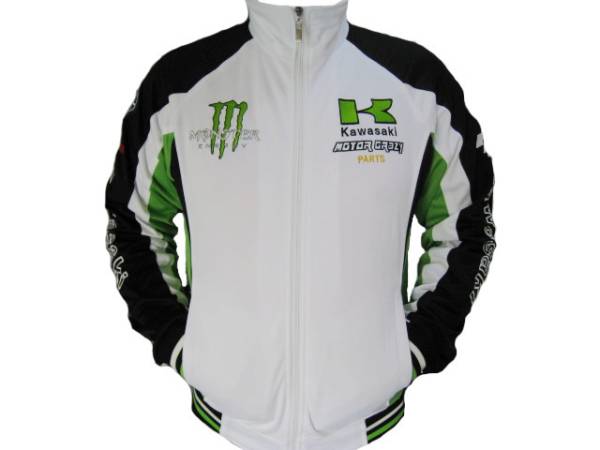 KAWASAKI　モンスター　Lサイズ　カワサキ　ジャージ　白_1
