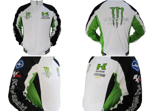 KAWASAKI　モンスター　Lサイズ　カワサキ　ジャージ　白_3