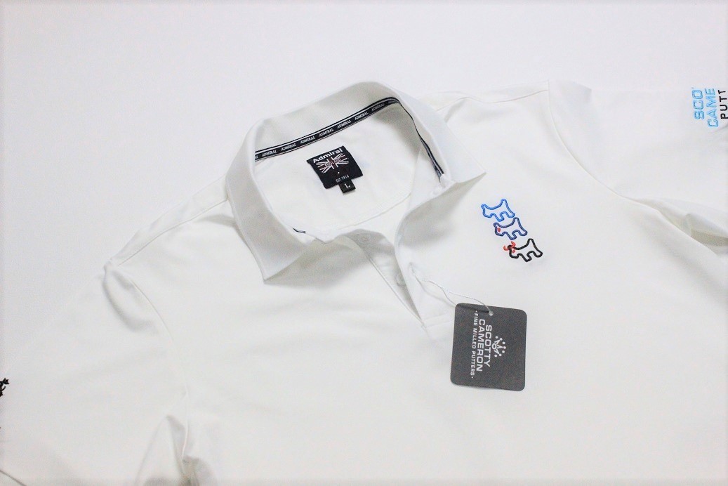 【品質保証，格安】 SCOTTY CAMERON スコッティキャメロン 刺繍ロゴ 4方向ストレッチ ゴルフシャツ XXLサイズ ホワイト(シャツ)｜売買されたオークション情報、yahooの商品情報をアーカイブ公開 - オークファン シャツ