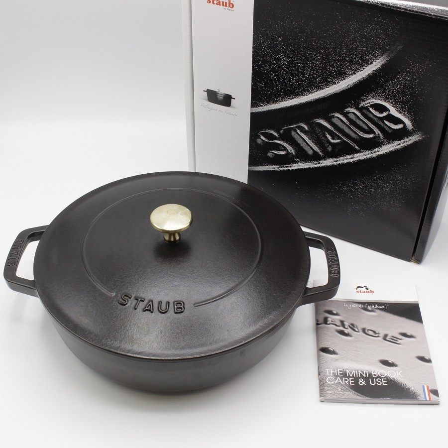 ストウブ ブレイザーソテーパン 24cm ブラック 40511-473 ホーロー