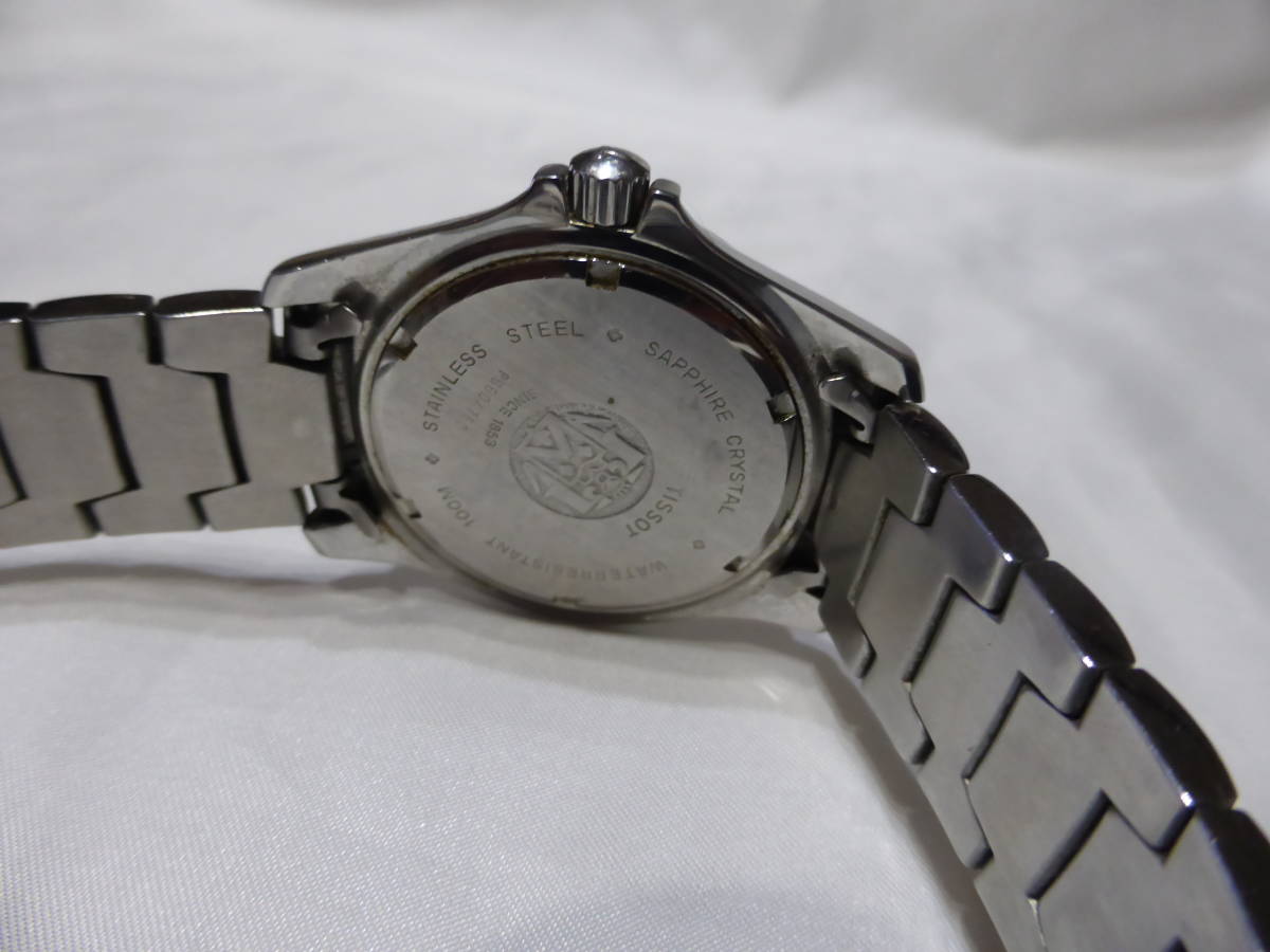 メンズ 美品 TISSOT ティソ PR100 クォーツ 黒文字盤 全コマ付き