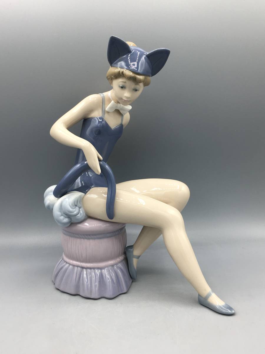 希少 リヤドロ 女の子 キャットガール ネコ フィギュリン 置物 陶器