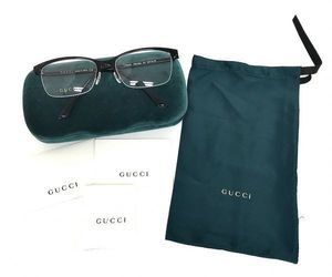 【正規品⭕️】GUCCI グッチ　ブラックフレーム　サングラス　メガネ　ケース付 GUCCI 眼鏡 フレームのYahoo!オークション(旧ヤフオク!)の相場・価格を