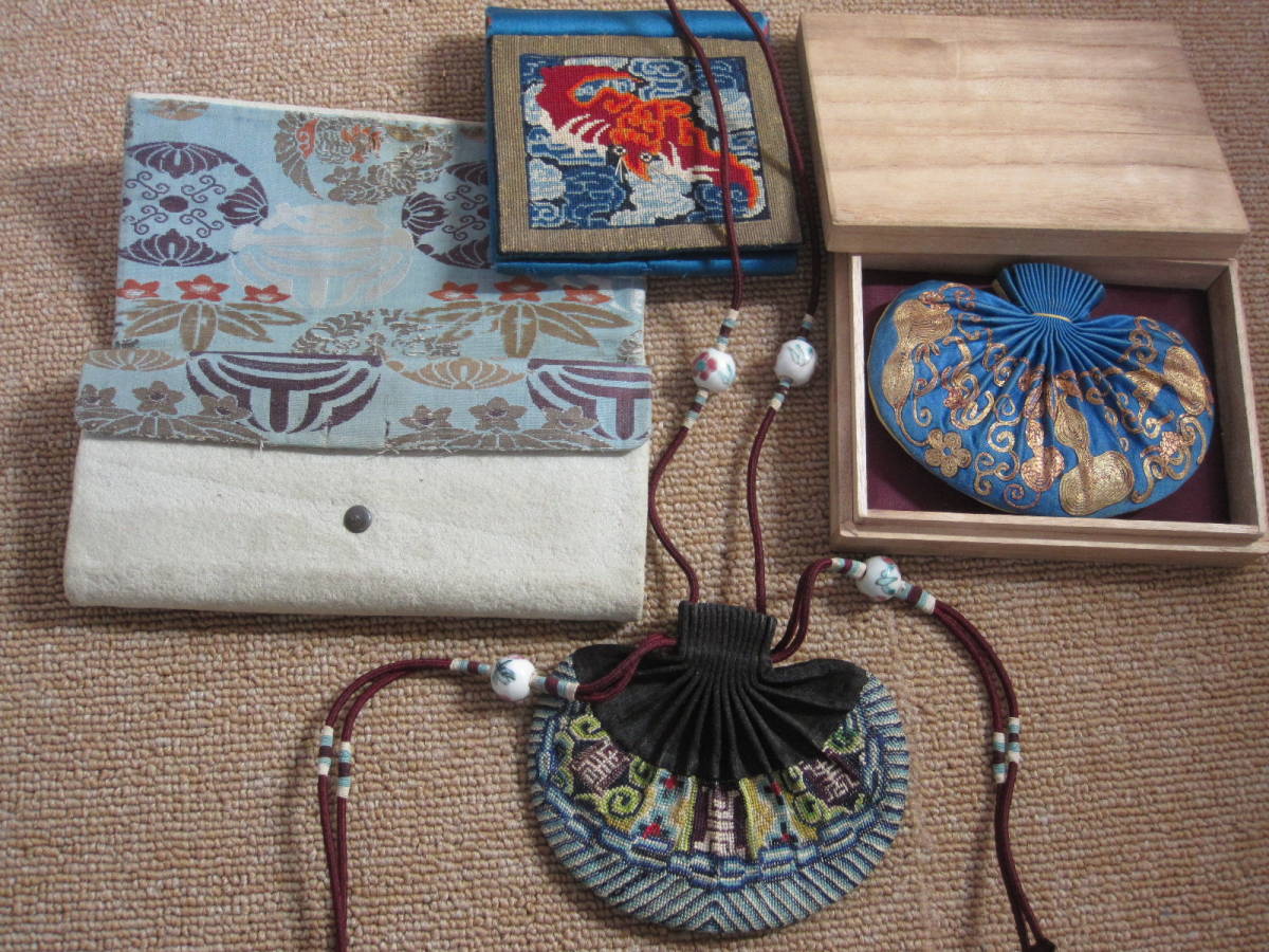 2/時代物 小物雑貨 飾り巾着 ポーチ 鏡 煙草袋 まとめて 刺繍 和 中国 韓国 ジャンク品(その他)|売買されたオークション情報 ...