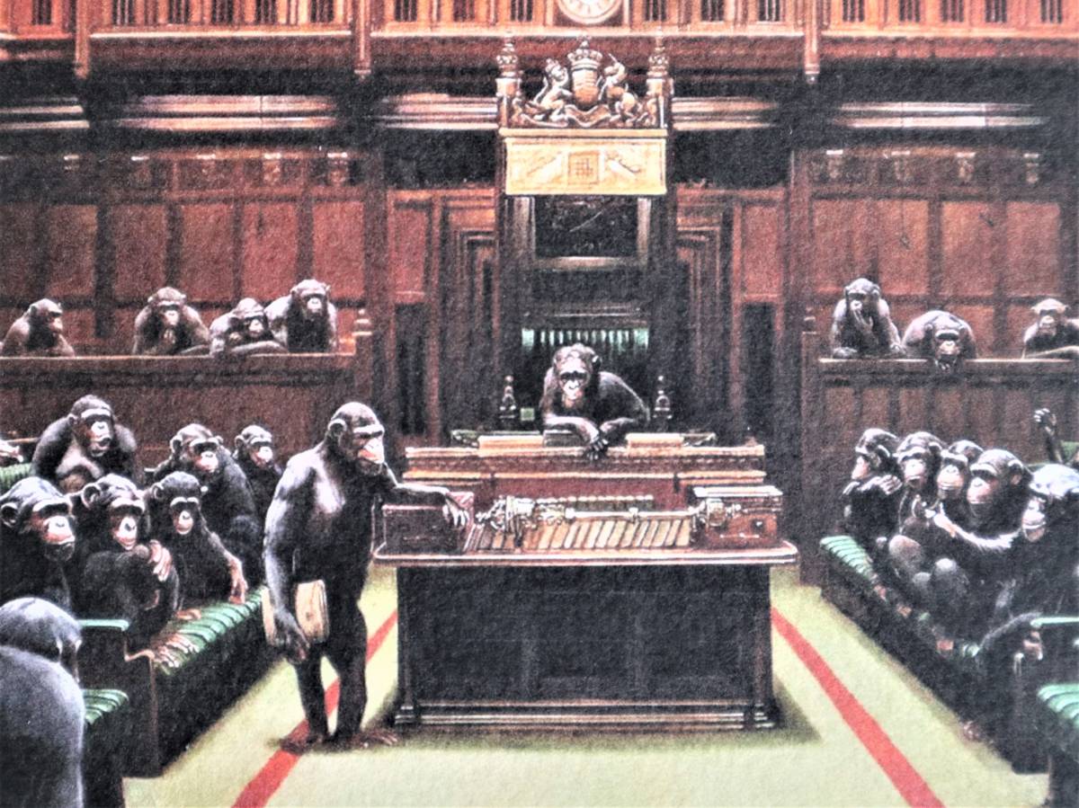 バンクシー Banksy (Monkey Parliament) 猿の国会議事堂☆限定数販売 
